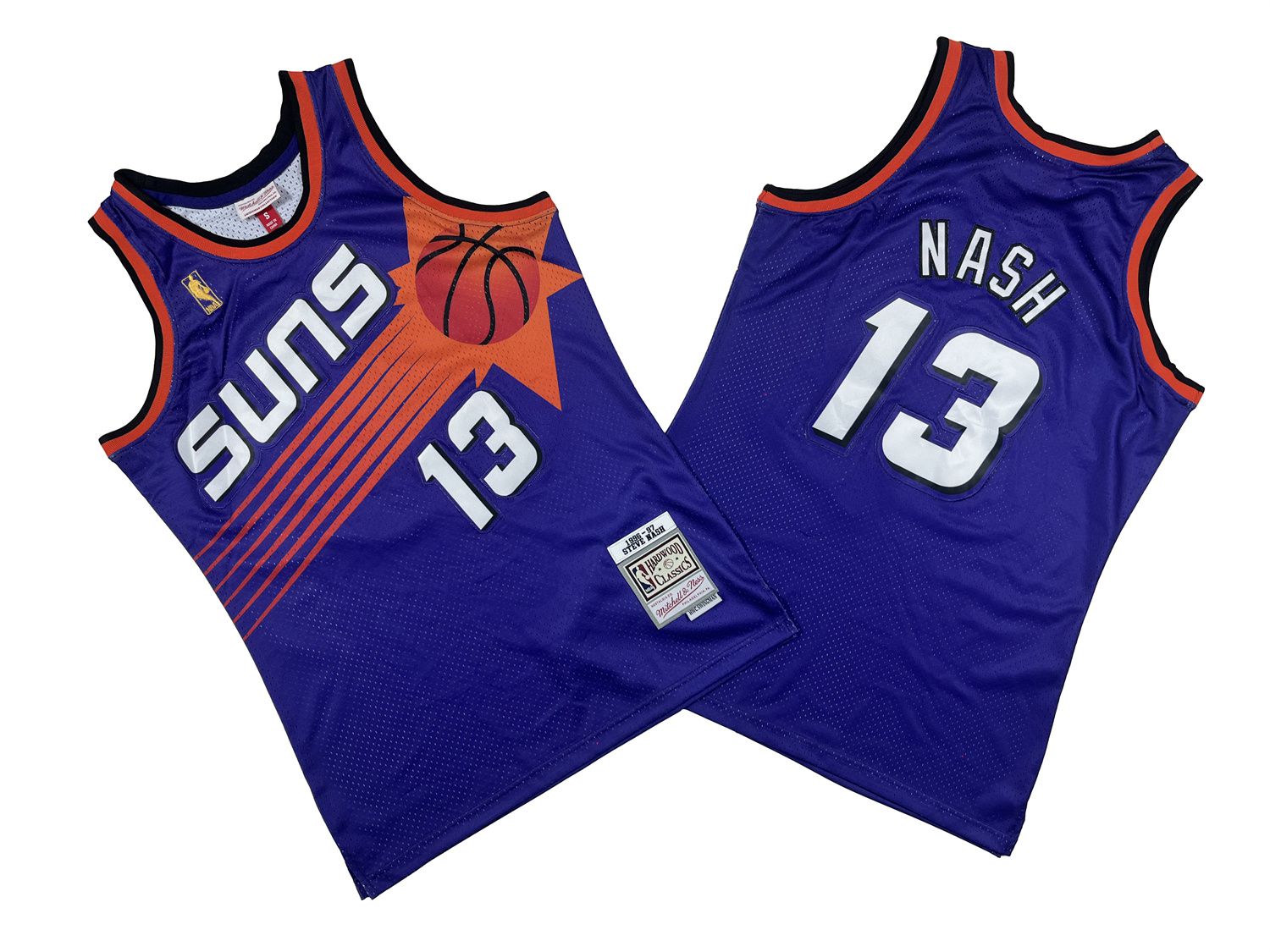 Men Phoenix Suns #13 Nash Purple Throwback NBA Jersey->phoenix suns->NBA Jersey
